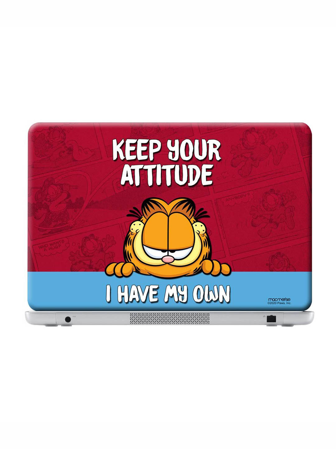 

Redwolf - Keep Your Attitude - Garfield Official Laptop Skin-macbook-pro-13"-(2016---2020), Black