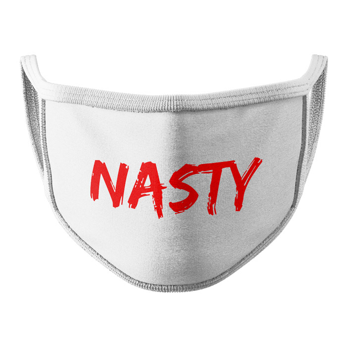 Nasty Face Mask (White), Official Aakash Mehta Merchandise