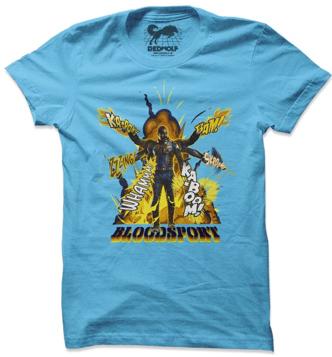 

Redwolf - Bloodsport - DC Comics Official T-shirt, Sky blue