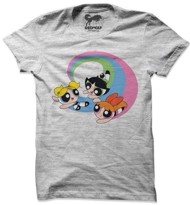 

Redwolf - Blossom, Bubbles & Buttercup - The Powerpuff Girls Official T-shirt, Ecru melange