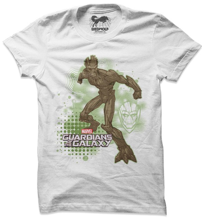 

Redwolf - Furious Groot - Marvel Official T-shirt, White