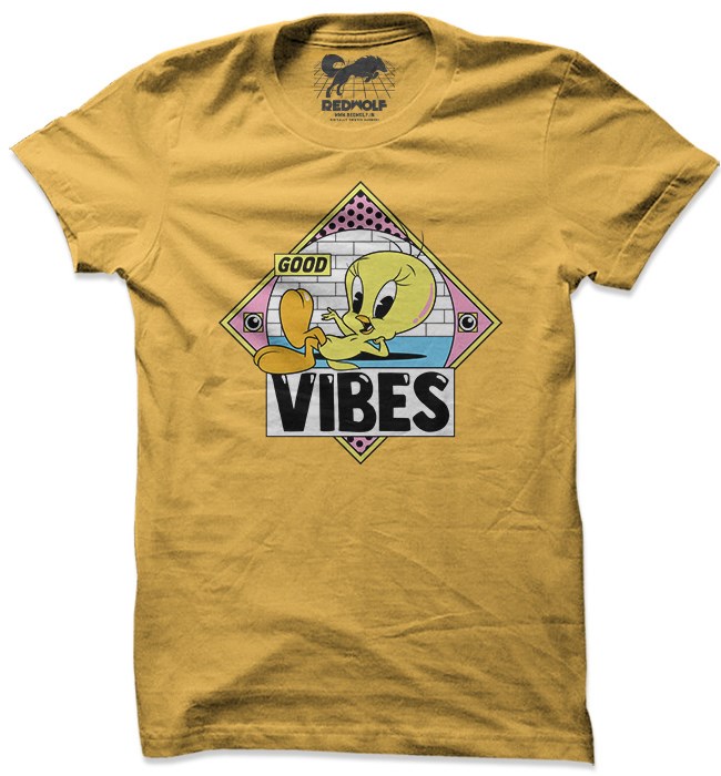 

Redwolf - Good Vibes - Looney Tunes Official T-shirt, Yellow