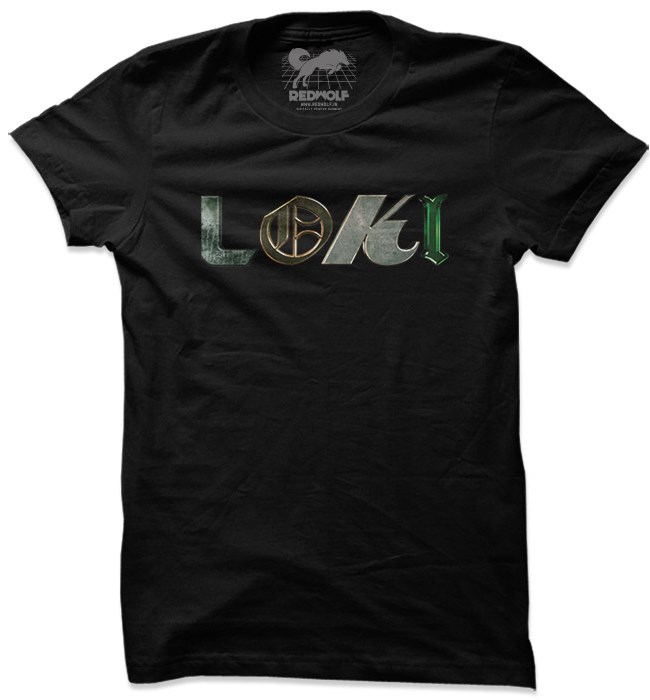 

Redwolf - Loki Logo - Marvel Official T-shirt, Black