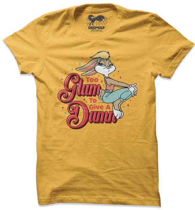 

Redwolf - Too Glam To Give A Damn - Looney Tunes Official T-shirt, Yellow