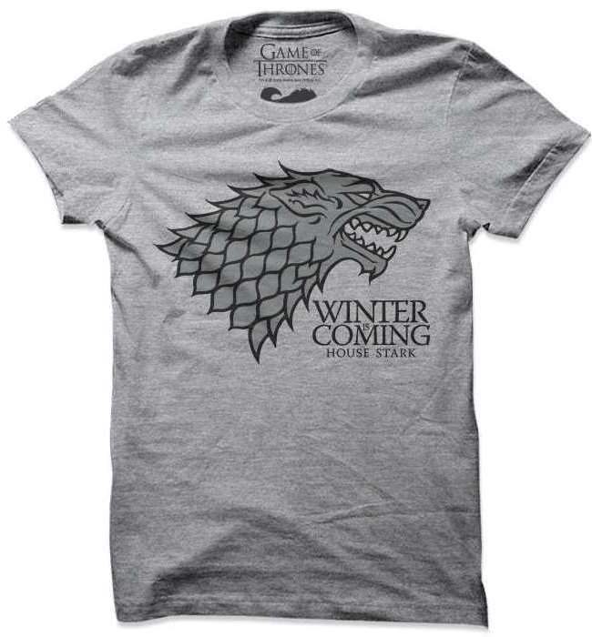 Game Of Thrones Official Mens Stark Winter Is Coming T-Shirt NS5016