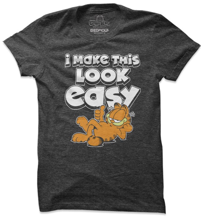 

Redwolf - I Make This Look Easy - Garfield Official T-shirt, Heather black