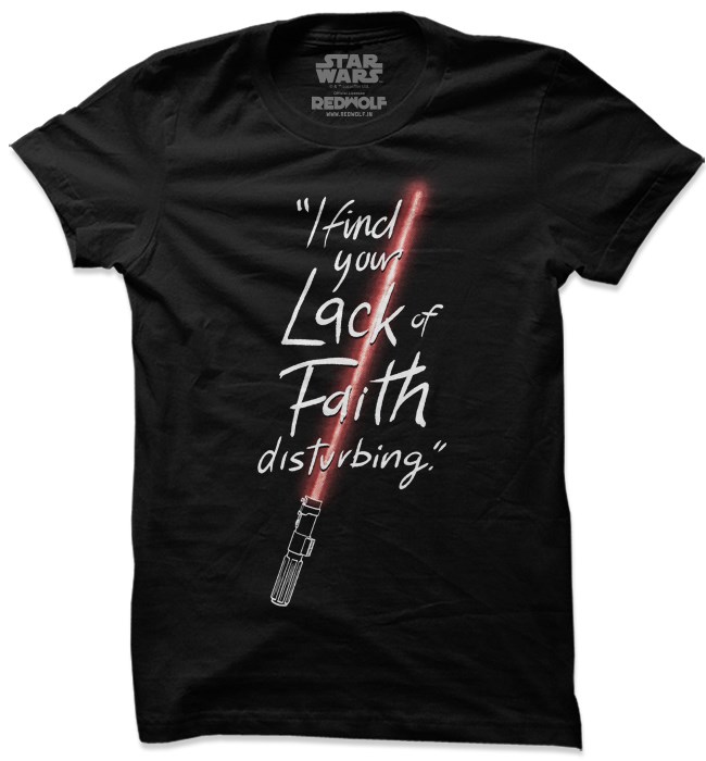

Redwolf - Lack Of Faith - Star Wars Official T-shirt, Black