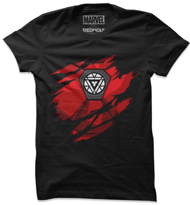 iron man t-shirt with glowing chest piece