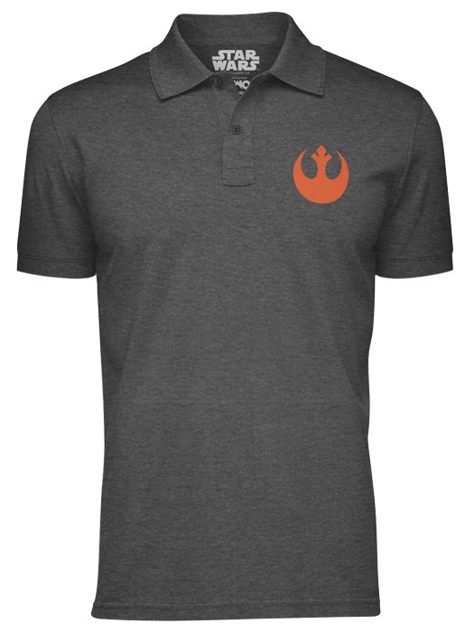 

Redwolf - Rebellion Logo - Star Wars Official Polo T-shirt, Anthra melange