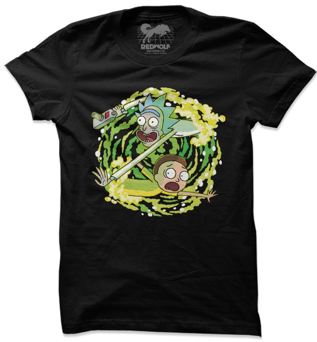 

Redwolf - Portal Travel - Rick And Morty Official T-shirt, Black