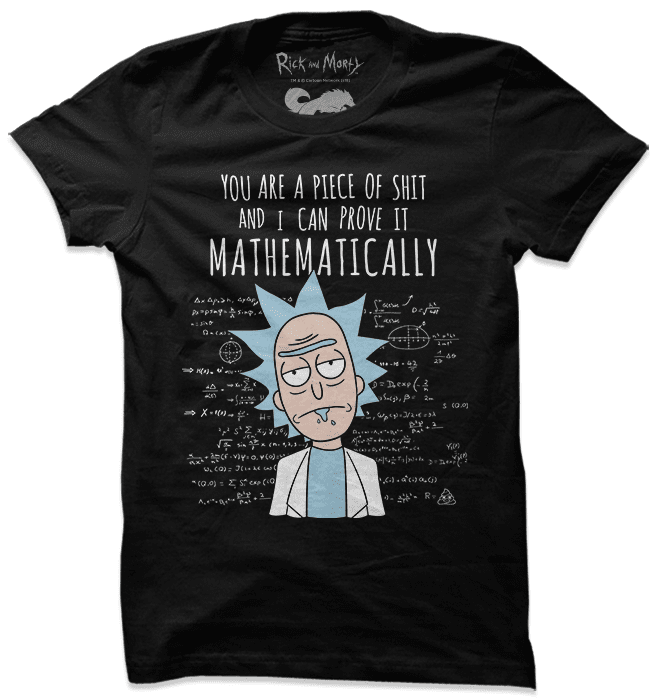 

Redwolf - You Are A Piece Of Shit - Rick And Morty Official T-shirt, Black