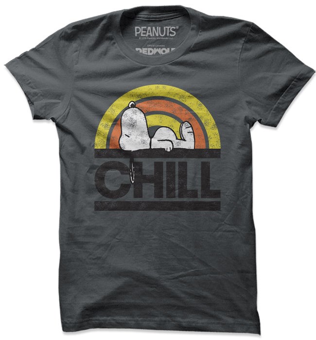 

Redwolf - Snoopy: Chill - Peanuts Official T-shirt, Steel grey