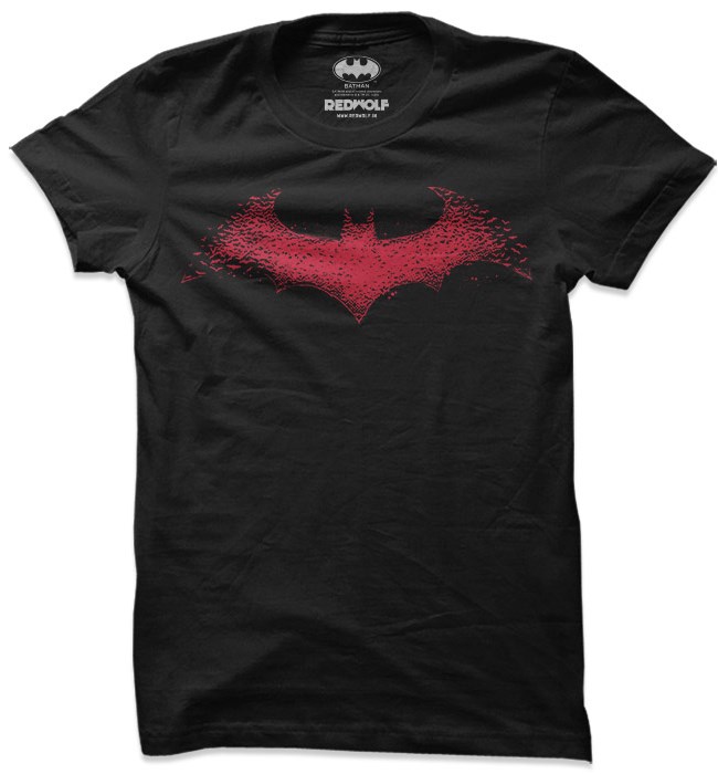 Redwolf - Redwolf – The Dark Knight: Bats Logo – Batman Official T-shirt-XS