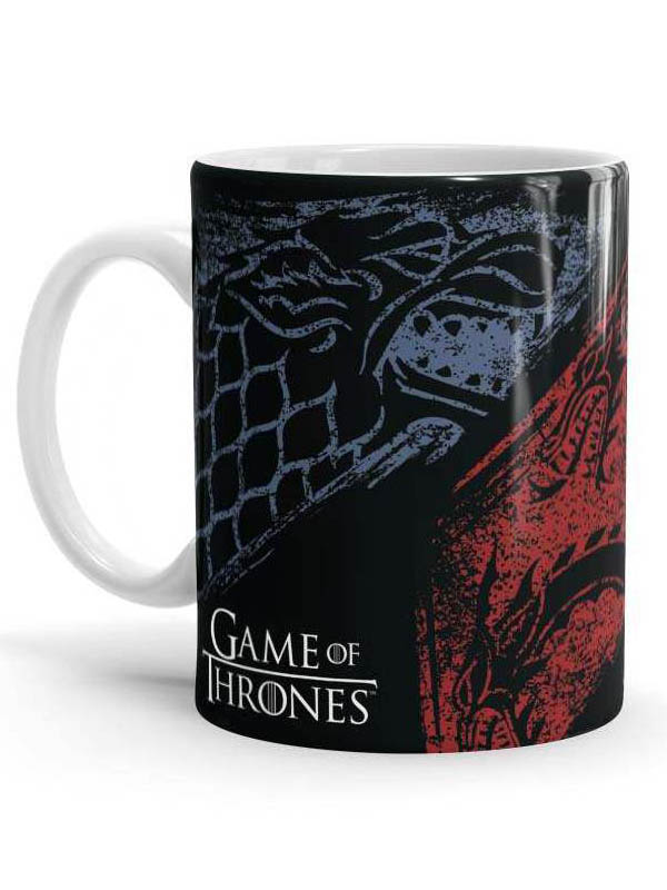 

Redwolf - Crossed Sigils - Game Of Thrones Official Mug, White