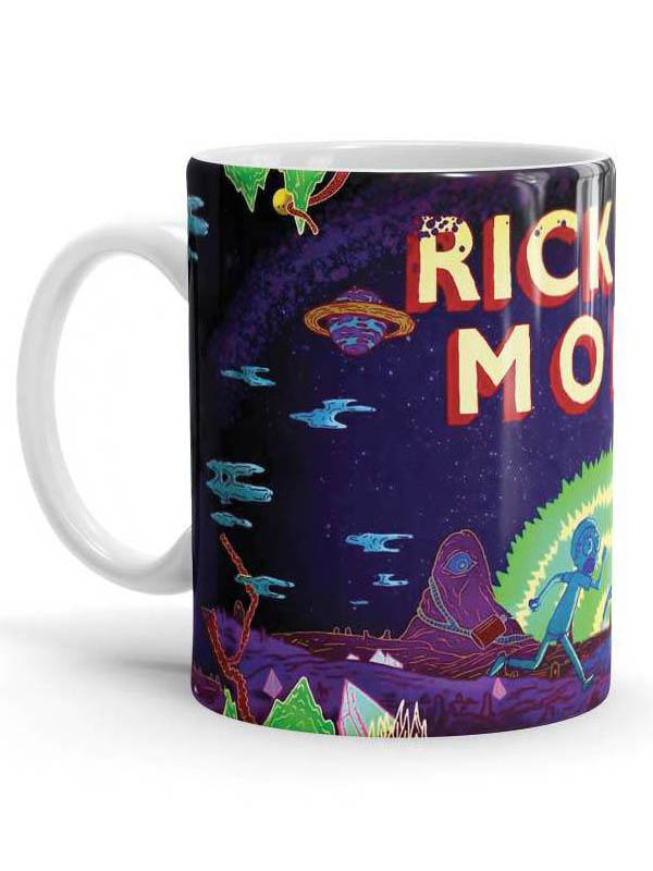 

Redwolf - Morty Night Run - Rick And Morty Official Mug, White