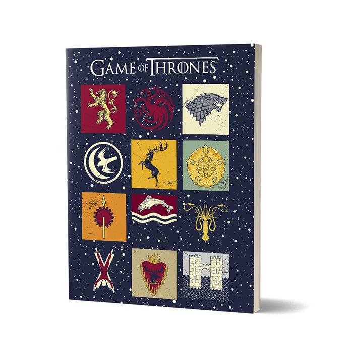 

Redwolf - House Sigil Pattern - Game Of Thrones Official Notebook, Multi-coloured