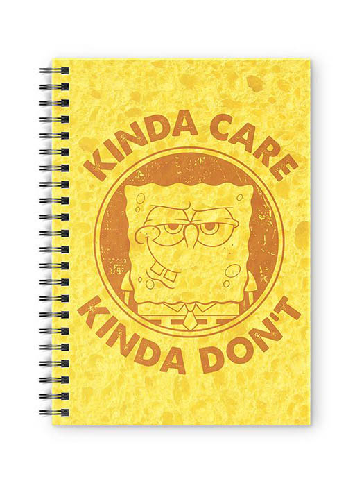 

Redwolf - Kinda Care, Kinda Don't - SpongeBob SquarePants Official Spiral Notebook, Multi-coloured