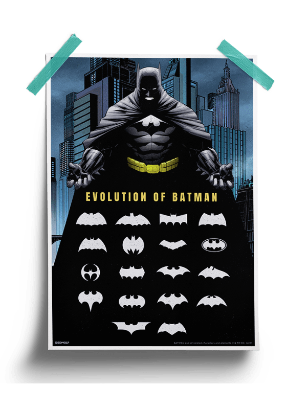 Batman: Logo Evolution | Official Batman Poster | Redwolf