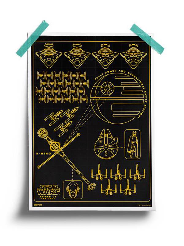 

Redwolf - Return Of The Jedi Pictogram - Star Wars Official Poster