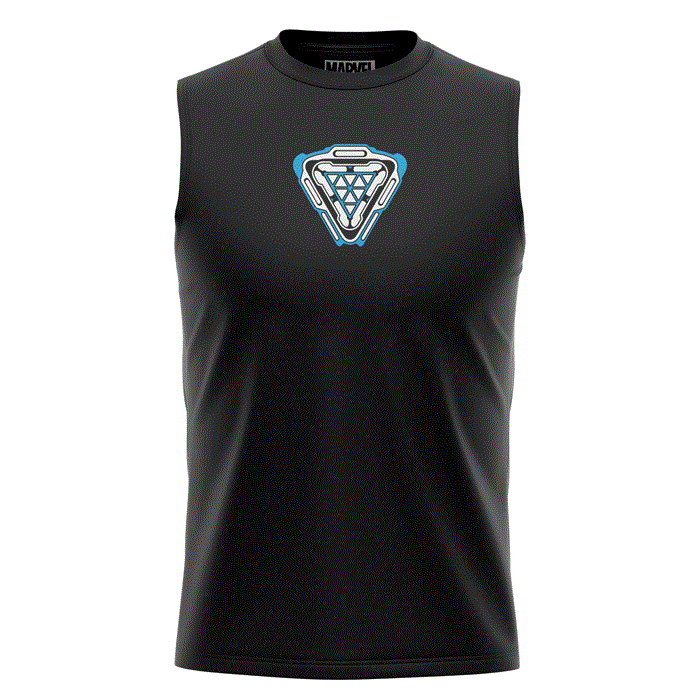 

Redwolf - Arc Reactor (Glow In The Dark) - Marvel Official Sleeveless T-shirt, Black