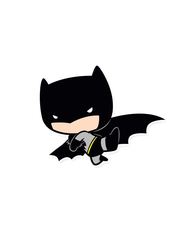 Batman Chibi | Batman Official Sticker | Redwolf