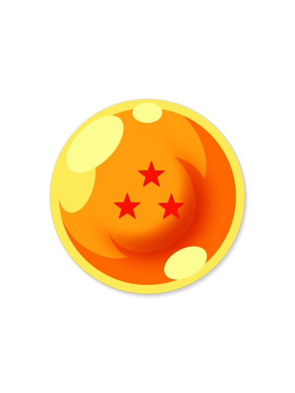 Three Star Dragon Ball | Dragon Ball Z Official Sticker ...