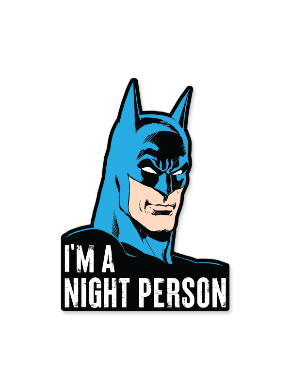 I'm A Night Person | Batman Official Sticker | Redwolf