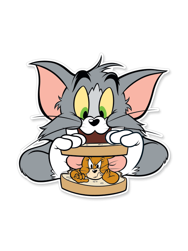 Jerry Sandwich | Tom & Jerry Official Sticker | Redwolf
