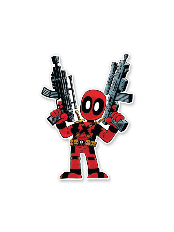 Kawaii Deadpool | Official Deadpool Stickers | Redwolf
