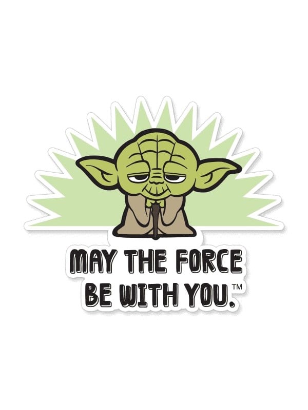 May The Force Be With You Official Star Wars Stickers Redwolf