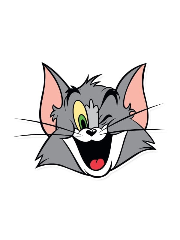 Tom Face | Official Tom And Jerry Sticker | Redwolf