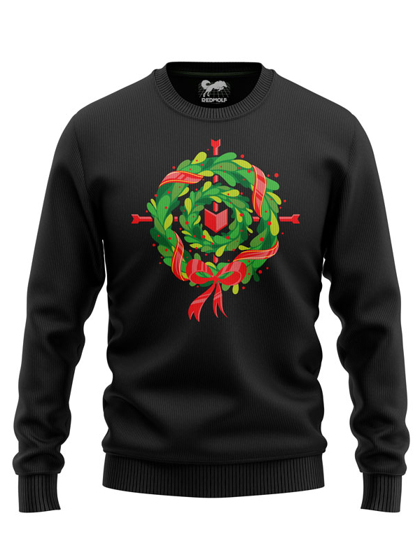 

Redwolf - Hawkeye Wreath - Marvel Official Pullover, Black