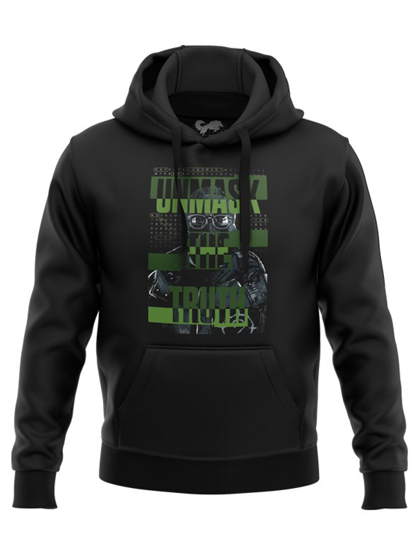

Redwolf - Unmask The Truth - Batman Official Hoodie, Black
