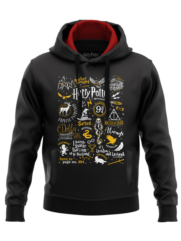 

Redwolf - Harry Potter: Infographic - Harry Potter Official Hoodie, Black