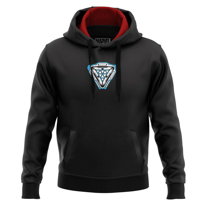 

Redwolf - Arc Reactor (Glow In The Dark) - Marvel Official Hoodie, Black