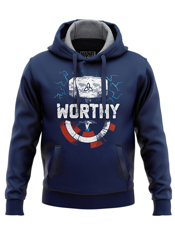 

Redwolf - Worthy - Marvel Official Hoodie, Navy blue